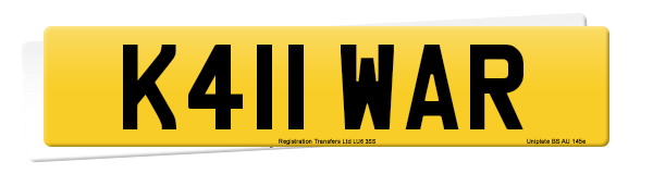 Registration number K411 WAR